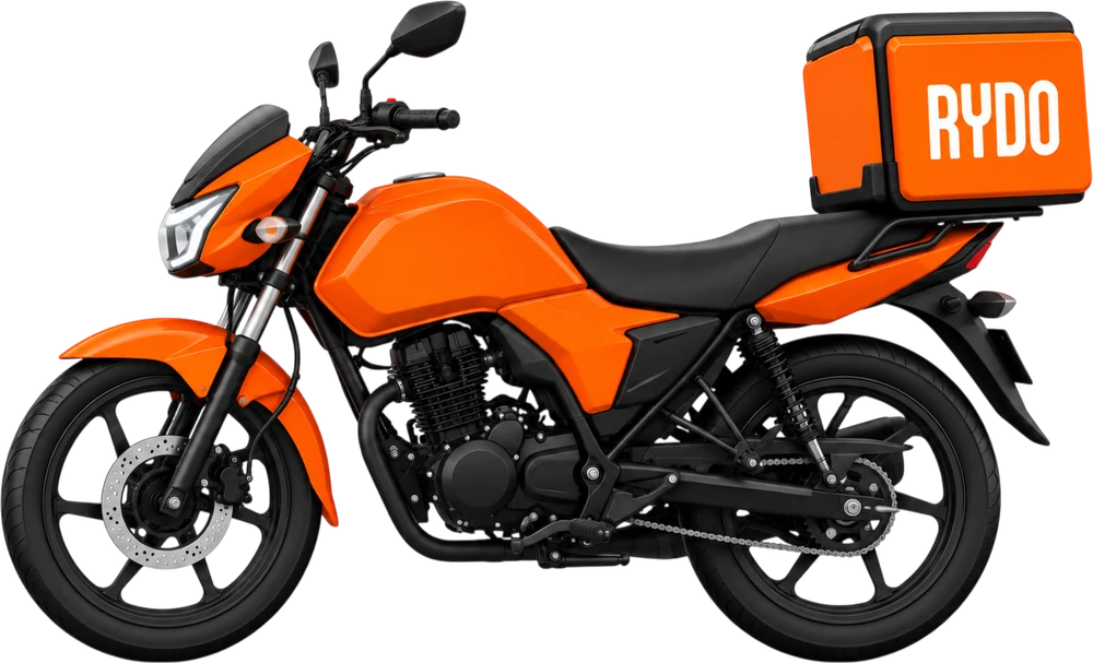 A RYDO delivery motorbike